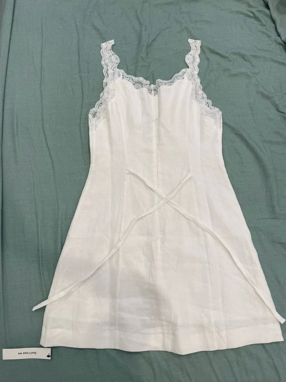 Reformation White Lace-Trim Slip Chemise - Picture 5 of 6